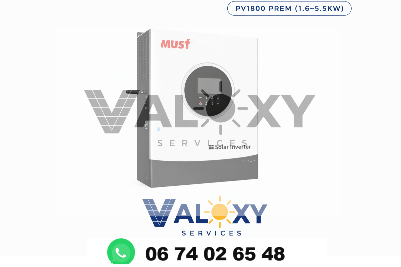 Onduleur hybride Must PV1800 Prem 5.5KW